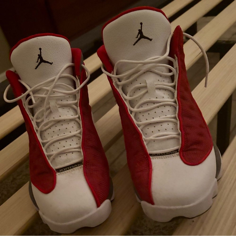 Brand new were one time Red and White Air Jordan Sneakers size 12
